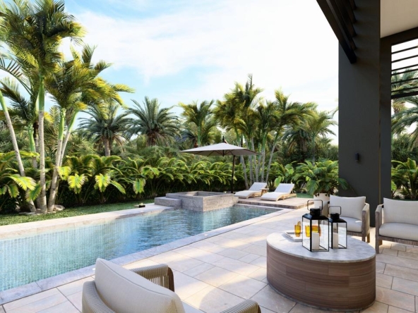 Elegante y moderna villa casa en venta en Las Iguanas Cap Cana, República Dominicana con acceso a campo de golf, establos, a pasos del vanguardista parque acuá (11)