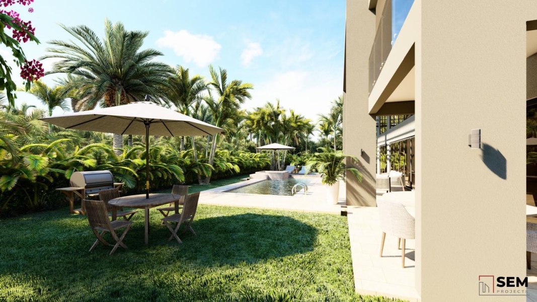 Elegante y moderna villa casa en venta en Las Iguanas Cap Cana, República Dominicana con acceso a campo de golf, establos, a pasos del vanguardista parque acuá (6)