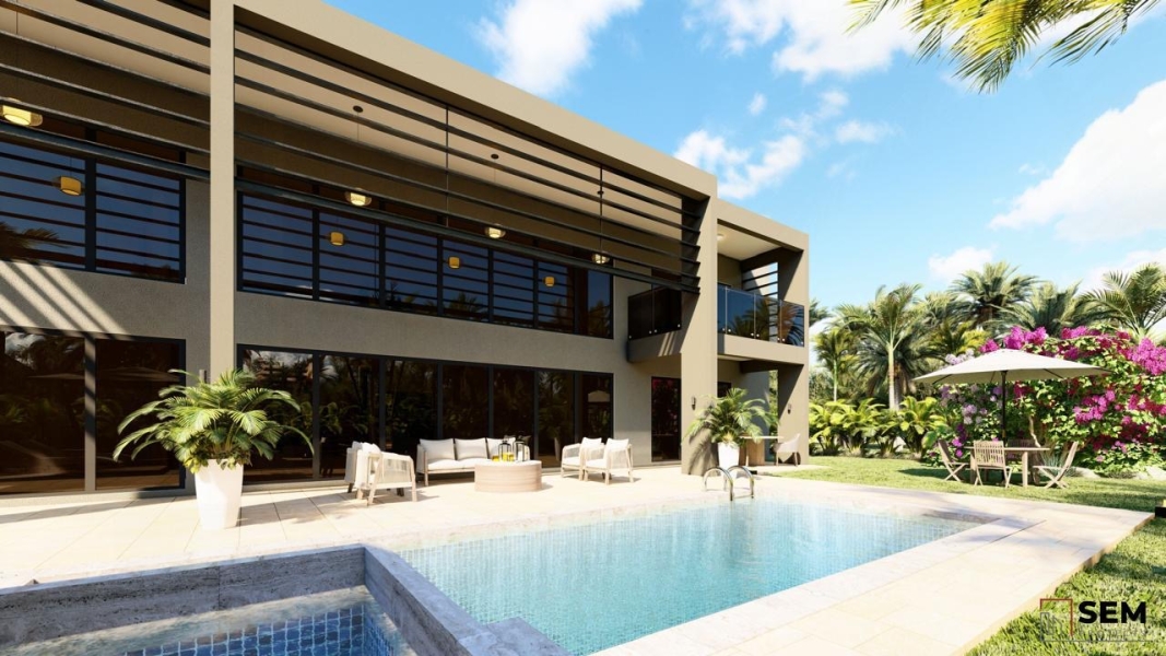 Elegante y moderna villa casa en venta en Las Iguanas Cap Cana, República Dominicana con acceso a campo de golf, establos, a pasos del vanguardista parque acuá (7)