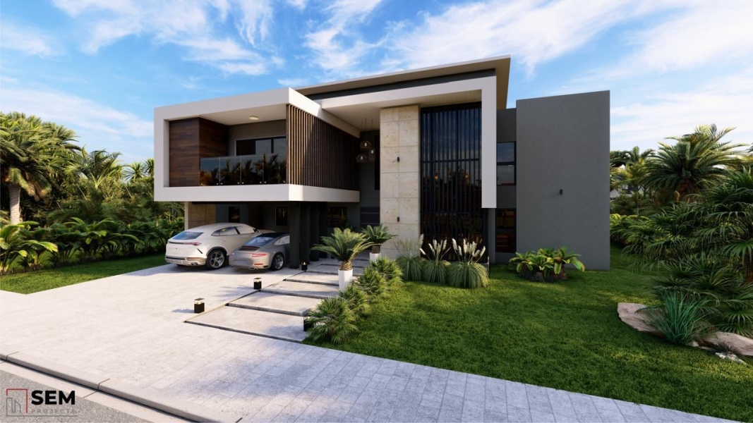 Elegante y moderna villa casa en venta en Las Iguanas Cap Cana, República Dominicana con acceso a campo de golf, establos, a pasos del vanguardista parque acuá (8)