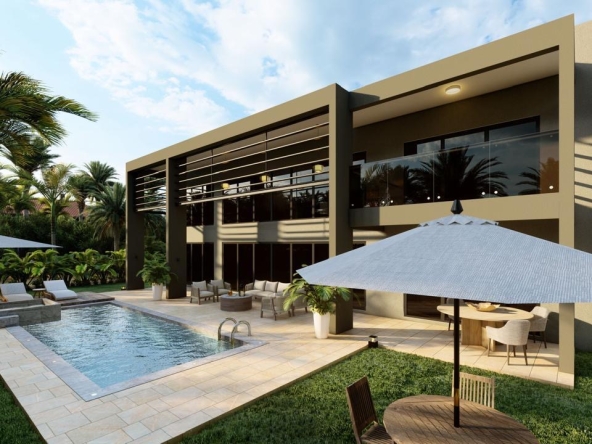 Elegante y moderna villa casa en venta en Las Iguanas Cap Cana, República Dominicana con acceso a campo de golf, establos, a pasos del vanguardista parque acuá (9)
